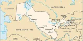 It is surrounded by five countries: Uzbekistan Mapa Mapas De Uzbekistan Asia Central Asia