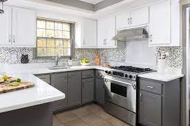 The blue and white two tone kitchen cabinets add instant style … to make things beautiful i knew i wanted two tone kitchen cabinets. Kitchen Cabinet Colors
