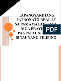 Dahil sa patronato real,nagkaroon ng pagsasanib ang estado at simbahan kaya maging ang mga misyonerong katoliko ay may kapangyarihang politikal din. Kapangyarihang Patronato Real