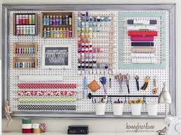 Paint the easy to assemble pieces to match your decor or just add some decorative vinyl to show off. 31 Pegboard Ideas For Your Craft Room Happily Ever After Etc