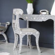 Grey Mother Of Pearl Inlay Regency Chair Inlay Furniture Bone Inlay Furniture Furniture