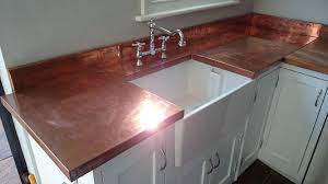 Tipfords Copper Worktop Copper Kitchen Freestanding Kitchen Copper Countertops