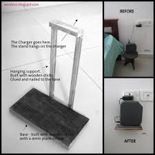 Modem Stand Inspired By A Mobile Phone Charger Holder Needs No Hinges Or Drilling On Wall Portable Too Diy Woodworking Diy Arts And Crafts Diy