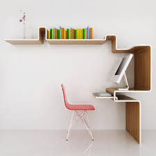 Table double desktop computer desk bookcase combination home. Space Saving Desk Shelf Combo Designs Ideas On Dornob