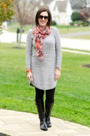 What I Wore Sweater Dress Denim Jacket How To Wear Leggings Womens Fashion Casual Spring Outfits With Leggings