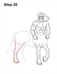 To draw a cartoon mermaid, start by drawing an irregular oval for the head and an upside down w underneath it for the arms and chest. How To Draw A Centaur Video Step By Step Pictures