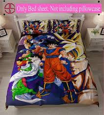 Cute Dragon Ball Z Son Goku Anime Hd Bed Sheet Soft Bedding Summer Milk Silk Diy Dragon Ball Painting Dragon Ball Soft Bedding