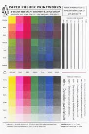 Color Two Color Overprint Print Chart From Paper Pusher