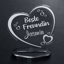 Geburtstag für deine freunde und familie. Herz Aus Acryl Mit Wunschnamen Das Geschenk Fur Die Beste Freundin Jetzt Online Kaufen Trendgravur De