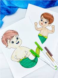 Teenagers and toddlers, preschoolers and older kids at school. Boy Mermaid Coloring Pages Free Printable