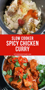 Slow Cooker Spicy Chicken Curry Easy Dinner Recipes Curry Recipes Favorite Recipes Chicken