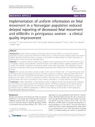 the effects of fetal movement counting on maternal