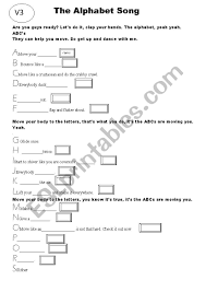 The letter e song by have fun teaching is a great way to learn all about the letter e. The Alphabet Song Usher Esl Worksheet By Carolinephelps
