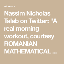 Nassim Nicholas Taleb On Twitter Morning Workout Nassim Nicholas Taleb Workout