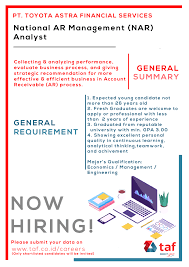 Maybe you would like to learn more about one of these? Lowongan Key Account Executive Pt Toyota Astra Financial Services Its Career Student Entrepreneurship Center