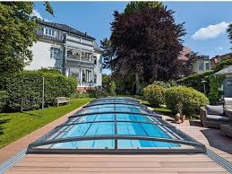 Aquacomet Pool Enclosure Offering Three Covers In One For An Outdoor Pool Summer Winter And Safety Cover Pool Enclosures Pool Outdoor Pool