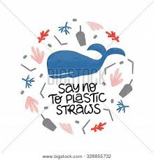 Zero waste concept poster eco education vector. Say No To Plastic Straw Flat Hand Drawn Vector Illustration Poster Id 328855732