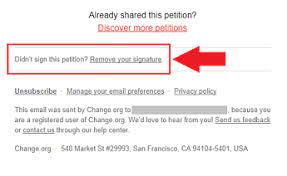 Find out all about petition : Remove Signature From Petition