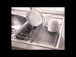 kitchen sink dish rack youtube
