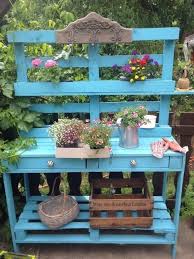 48 Creative Potting Bench Plans To Organized And Make Gardening Work Easy Decorhit Com Potting Bench Plans Pallets Garden Potting Bench