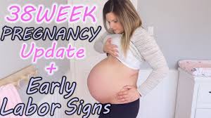 Sometimes called the bloody show, this discharge is one of the signs that labor is near, anywhere from minutes to up to two weeks away, schweizer says. Early Labor Signs Symptoms 38 Week Pregnancy Update Youtube