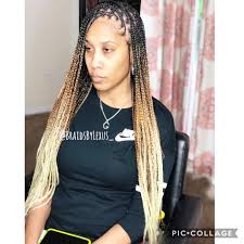 Black And Blonde Ombre Knotless Braids Knotless Box Braids On Instagram Painless Tensionless Light Weight Booking Now For July Small K Blonde Box Braids Colored Box Braids Box Braids
