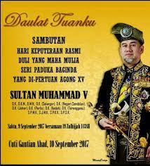 Ketua setiausaha negara, datuk seri mohd zuki ali menerusi satu kenyataan pada rabu. Merafak Sembah Dan Setinggi Tinggi Ucapan Tahniah Ke Bawah Duli Yang Maha Mulia Seri Paduka Baginda Yang Di Pertuan Agong Xv Sultan Muhammad V Sempena Hari Keputeraan Yang Ke 48