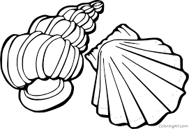 Snail house » coloring pages » surfnetkids. Scallop And Sea Snail Shells Coloring Page Coloringall