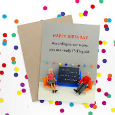 Funny birthday card measures 5 x 7.2 and comes with a coordinating envelope. Maths Funny Birthday Card By Bold Bright Notonthehighstreet Com