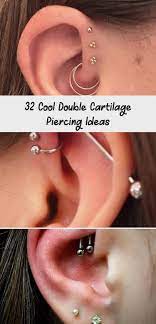 32 Idees De Piercing Au Double Cartilage Pinokyo 32 Idees De Piercing Au Double Cartilage C Earings Piercings Minimalist Earrings Cartilage Piercing