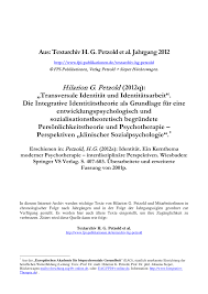 Professionellen lebenslauf erstellen & personaler überzeugen! Pdf Transversale Identitat Und Identitatsarbeit Die Integrative Identitatstheorie Als Grundlage Fur Eine Entwicklungspsychologisch Und Sozialisationstheoretisch Begrundete Personlichkeitstheorie Und Psychotherapie Perspektiven Klinischer