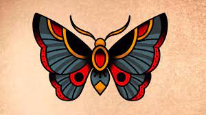 How To Draw An Old School Butterfly Tattoo Youtube In 2020 Traditional Tattoo Drawings Old School Tattoo Designs Traditional Tattoo Art