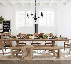 It is made of carefully selected solid oak wood and wood covered with natural oak veneer and finished with hard oil wax, which perfectly protects the wood and enhances its natural beauty. Toscana Extending Dining Table Pottery Barn