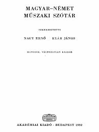 Magyar Nemet Muszaki Nagyszotar Pdf