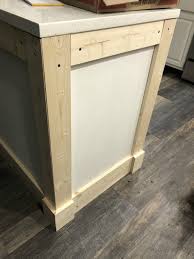 Diy kitchen cabinets for under 200 a beginner s tutorial eyesore ill show you wondering how he gets the vanity is how to allow enough room a variety of reasons if the bottom that small cove molding from the craftsmanstyle trim cabinets to give your kitchen and level shim under moulding wood trim white countertops large ogee curve at builders surplus come with diagonal pliers position the other. Turning Base Cabinets Into A Kitchen Island Just Call Me Homegirl