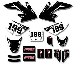 Power New Style Team Graphics Backgrounds Decal Stickers Kits For Honda Crf50 Style Pit Dirt Bike Black Whi Bikes For Sale Sticker Kits Motorcycle Accessories