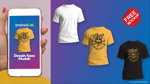 Print on demand gambar dicetak sesuai pesanan menggunakan teknologi dtg (direct to garment) terbaru dengan tinta import dari amerika. Free Mockup Cara Mudah Desain Kaos Dengan Android Youtube