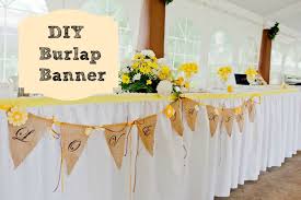 You don't need any special tools, there is no painting or sewing! A Burlap Wedding Banner Debbiedoo S