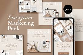 Download Minimalist Instagram Bundle Canva Instagram Template Design Instagram Marketing Ebook Template