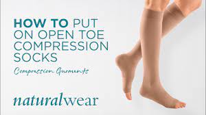 How To Fit Open Toe Compression Socks Youtube