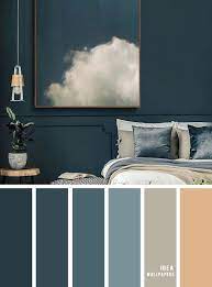 25 Best Color Schemes For Your Bedroom Dark Blue With Sand Accents Color Blue Darkblue Bedr Beautiful Bedroom Colors Dark Blue Bedrooms Dark Blue Rooms