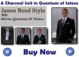 This Dark Charcoal Suit Wear By The Daniel Craig In London Scene Of Quantum Of Solace James Bond Suit Bond Suits Daniel Craig Suit