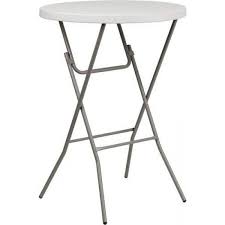 Single 32 Portable White Folding Bar Stool Table Granite Off White Color Durable Green Environmental And Folding Table Round Folding Table Bar Height Table