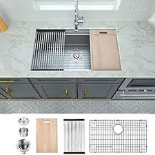 Werkzeug und baumaterial für profis und heimwerker. 32 Kitchen Sink Undermount Logmey 32 Inch Undermount Ledge Workstation Kitchen Sink 18 Undermount Kitchen Sinks Single Basin Kitchen Sink Stone Sink Kitchen
