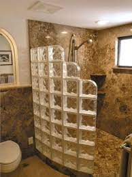 Doorless Shower Ideas Walk In Doorless Shower Design Bathrooms Remodel Glass Block Shower