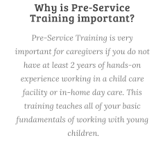This is a great way to get training for one person or for many childcare online training classes are presented as reading and then answering questions based on students can take classes for professional development clock hours for most us states. Pre Service Training For Texas Child Care Professionals Child Care Facility Child Care Professional Childcare Provider
