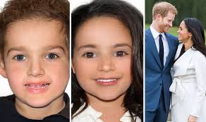 Members of the public view a live screening of the marriage ceremony of prince harry and meghan markle at winchester. Meghan Markle And Prince Harry What Will Their Children Look Like Royal News Express Co Uk
