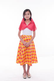 Made To Order Girls Baro T Saya Red Set 003 Filipino Clothing Traditional Dresses Fashion