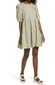 Vero Moda Lykke Puff Sleeve Floral Print Dress Nordstrom