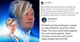 For once he wasn't lying. Elon Musk Earns Space Karen Title After Complaining About Covid 19 Tests Memebase Funny Memes